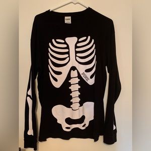 VS PINK Halloween Bone Long Sleeve Shirt